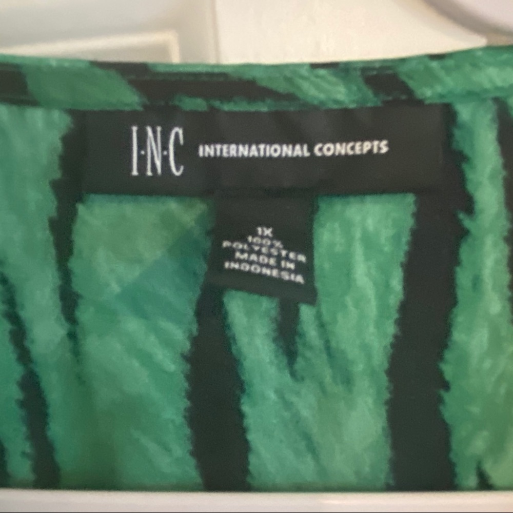 I.N.C Zebra-Print Wrap Top - image 8